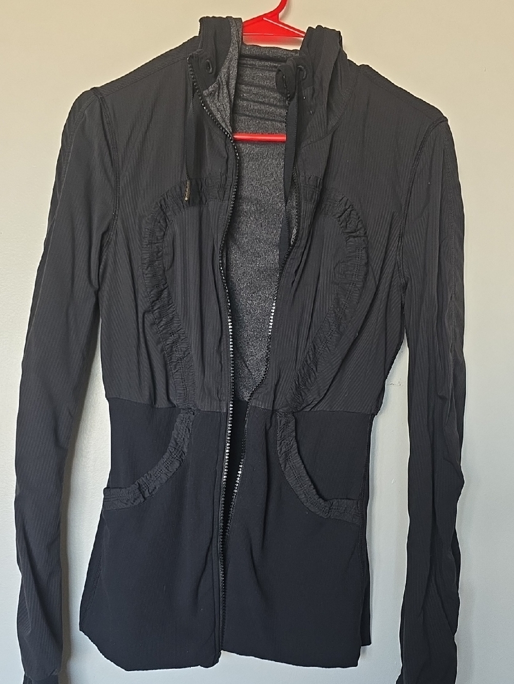 lululemon athletica Black Hooded Zip-Up Utility Jacket